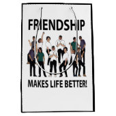 Sac Cadeau Moyen L'amitié rend la vie meilleure (Devant)