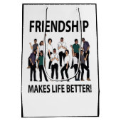 Sac Cadeau Moyen L'amitié rend la vie meilleure (Dos)