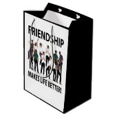 Sac Cadeau Moyen L'amitié rend la vie meilleure (Dos Angle)