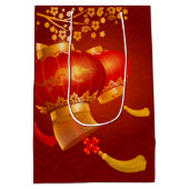 Sac Cadeau Moyen Lanternes de dragon chinois traditionnel (Dos)