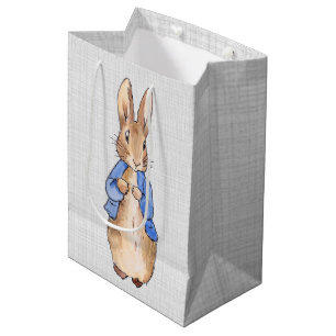 Sac Cadeau Moyen Lapin classique en veste bleue