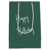 Sac Cadeau Moyen Lapin d'anniversaire avec un panier de marguerites (Dos)