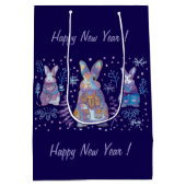 Sac Cadeau Moyen Lapin de Noël (Dos)