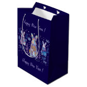 Sac Cadeau Moyen Lapin de Noël (Dos Angle)