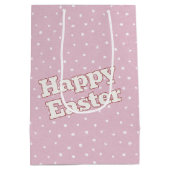 Sac Cadeau Moyen Lapin de Pâques en robe rose (Dos)