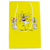 Sac Cadeau Moyen Lapin drôle joyeux anniversaire mignon enfant lapi (Devant)