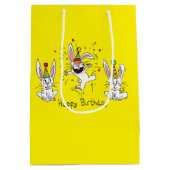 Sac Cadeau Moyen Lapin drôle joyeux anniversaire mignon enfant lapi (Dos)
