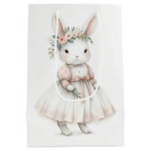 Sac Cadeau Moyen Lapin en robe (Dos)