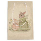 Sac Cadeau Moyen Lapin lapin maman et bébé (Devant)