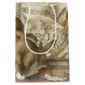 Sac Cadeau Moyen Lapins de Noël dans la boulangerie (Devant)