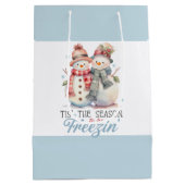 Sac Cadeau Moyen L'aquarelle est la saison de gel (Dos)