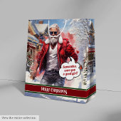 Sac Cadeau Moyen Large Gift Bag Funny Santa Personalized Accent