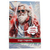 Sac Cadeau Moyen Large Gift Bag Funny Santa Personalized Accent (Devant)