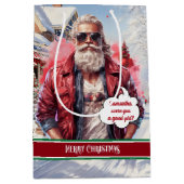 Sac Cadeau Moyen Large Gift Bag Handsome Santa Claus Keepsake (Devant)