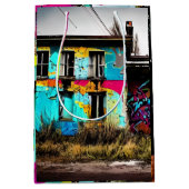 Sac Cadeau Moyen L'art urbain abandonné Graffiti Building (Devant)