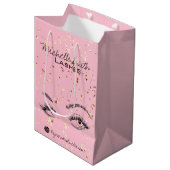 Sac Cadeau Moyen Lash extension Lashes Gold Parties scintillant Kit (Devant Angle)
