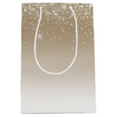 Sac Cadeau Moyen Lavage de baiser de Glitz Glitter Crème (Devant)