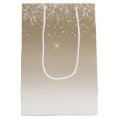 Sac Cadeau Moyen Lavage de baiser de Glitz Glitter Crème (Dos)