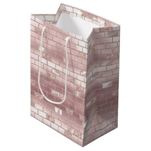 Sac Cadeau Moyen Lavage Glam Rose Briques Mariage