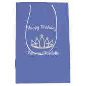 Sac Cadeau Moyen Lavender Blue Princesse Tiara Anniversaire (Devant)