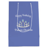 Sac Cadeau Moyen Lavender Blue Princesse Tiara Anniversaire (Dos)