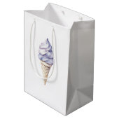 Sac Cadeau Moyen Lavender Purple Ice Cream Cones Anniversaire (Dos Angle)