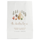 Sac Cadeau Moyen L'aventure commence Animaux Camping Baby shower (Dos)