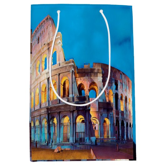 Sac Cadeau Moyen ldp COLOSSEUM Rome - par nuit (Devant)