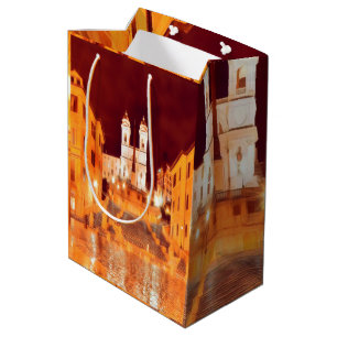 Sac Cadeau Moyen ldp PIAZZA DI SPAGNA par Rome de nuit