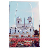 Sac Cadeau Moyen ldp PIAZZA DI SPAGNA - Rome - avec fleurs (Devant)