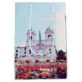 Sac Cadeau Moyen ldp PIAZZA DI SPAGNA - Rome - avec fleurs (Dos)