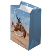 Sac Cadeau Moyen Le Bronco Buster (par Frederic Remington) (Devant Angle)