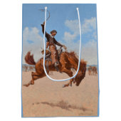 Sac Cadeau Moyen Le Bronco Buster (par Frederic Remington) (Dos)