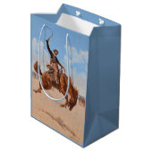 Sac Cadeau Moyen Le Bronco Buster (par Frederic Remington) (Dos Angle)