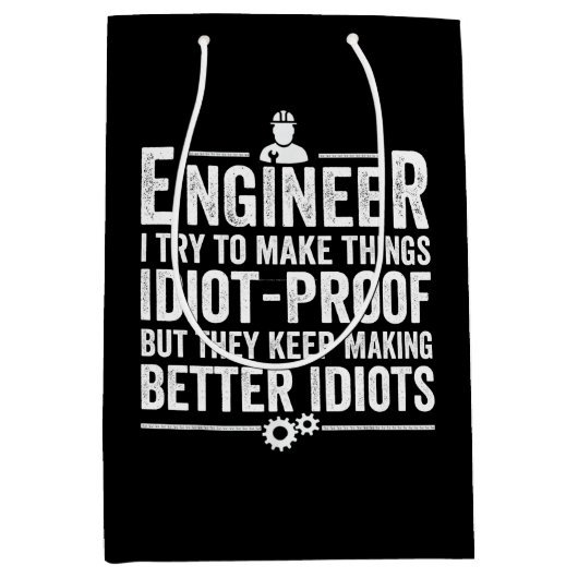 Sac Cadeau Moyen Le Crétin d'Engineer I (Devant)