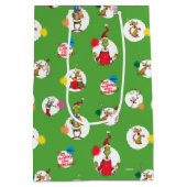Sac Cadeau Moyen Le Grinch | Motif de points de Noël (Dos)