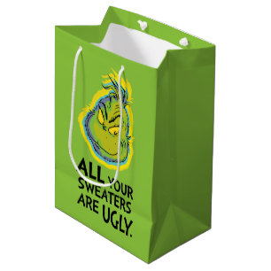 Sac Cadeau Moyen Le Grinch Tous tes pulls sont moches