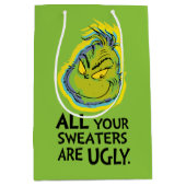 Sac Cadeau Moyen Le Grinch | Tous Vos Chauffeurs Sont Des Citations (Devant)