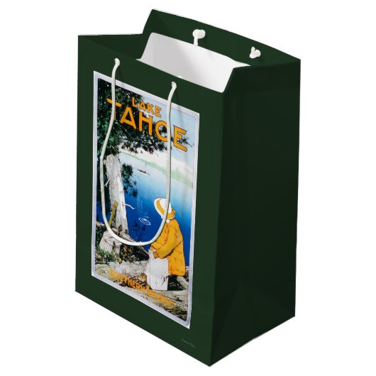 Sac Cadeau Moyen Le lac Tahoe PosterLake promotionnel Tahoe, CA (Dos Angle)