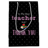 Sac Cadeau Moyen le meilleur professeur, merci (Devant)