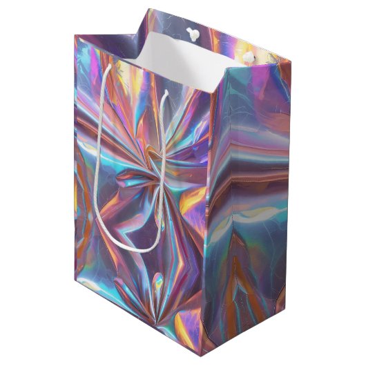 Sac Cadeau Moyen Le rêve holographique (Devant Angle)