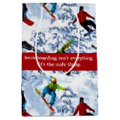 Sac Cadeau Moyen Le snowboard n'est pas tout (Devant)