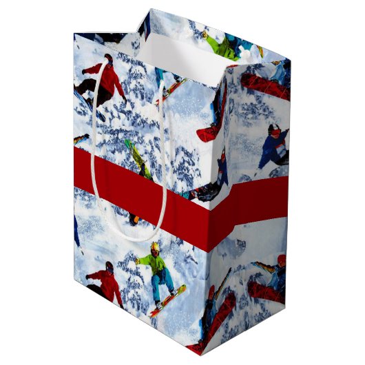 Sac Cadeau Moyen Le snowboard n'est pas tout (Dos Angle)