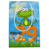 Sac Cadeau Moyen Leap Année Grenouille verte Anniversaire (Devant)