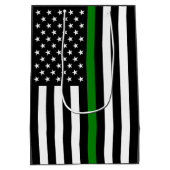 Sac Cadeau Moyen Légère ligne verte : Anciens combattants patriotiq (Dos)