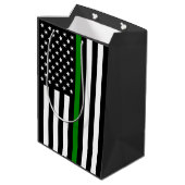 Sac Cadeau Moyen Légère ligne verte : Anciens combattants patriotiq (Dos Angle)