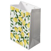 SAC CADEAU MOYEN LÉMONS DE COULEUR D'EAU (Devant Angle)