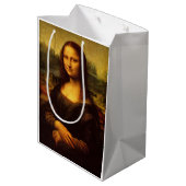 Sac Cadeau Moyen Leonardo Da Vinci Mona Lisa Peinture d'Art (Dos Angle)
