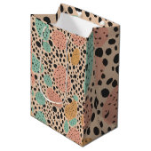 Sac Cadeau Moyen Leopard artwork au pastel (Devant Angle)