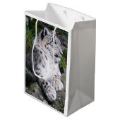 Sac Cadeau Moyen Léopard de neige refroidi (Dos Angle)